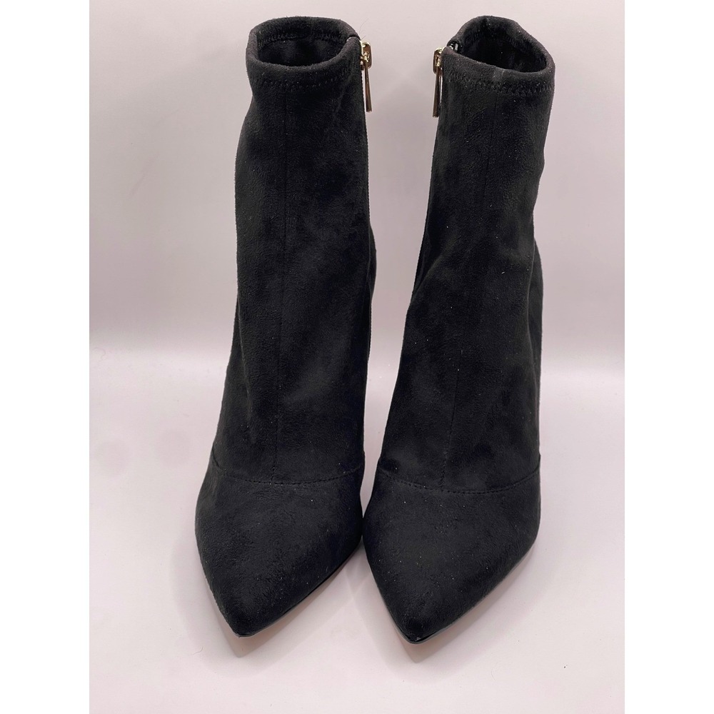 Jessica Simpson Anjellis Black Microsuede Pointed Toe Stiletto Ankle Boots 9.5M